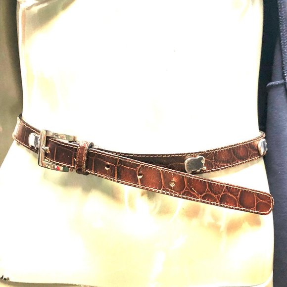 Furla Elephant Alligator Embossed Belt - Picture 7 of 8